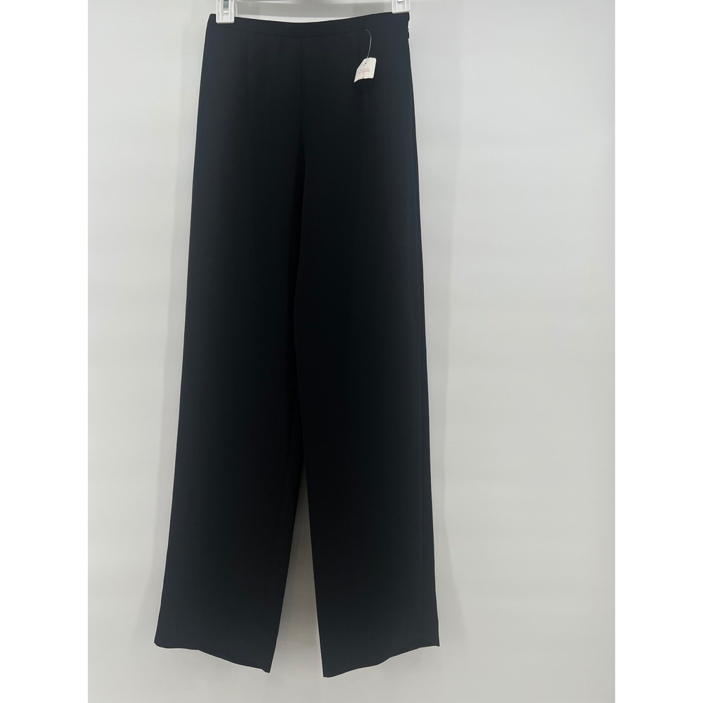 Classic Professional Women 2P Wide Leg Black High Waisted Dress Pants Minimalist